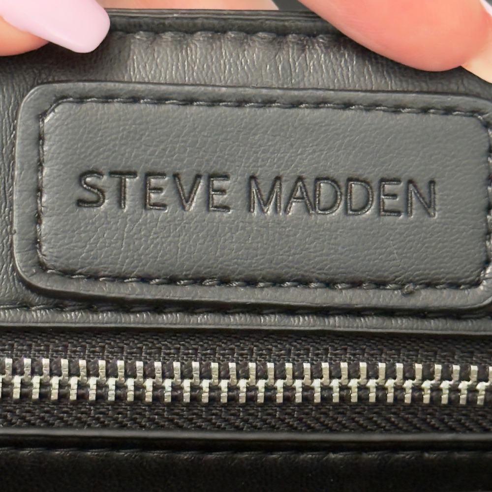 Steve Madden‎ Snake Print Tote Bag Neutral Black Cream Shoulder Bag Pouch - Picture 7 of 7